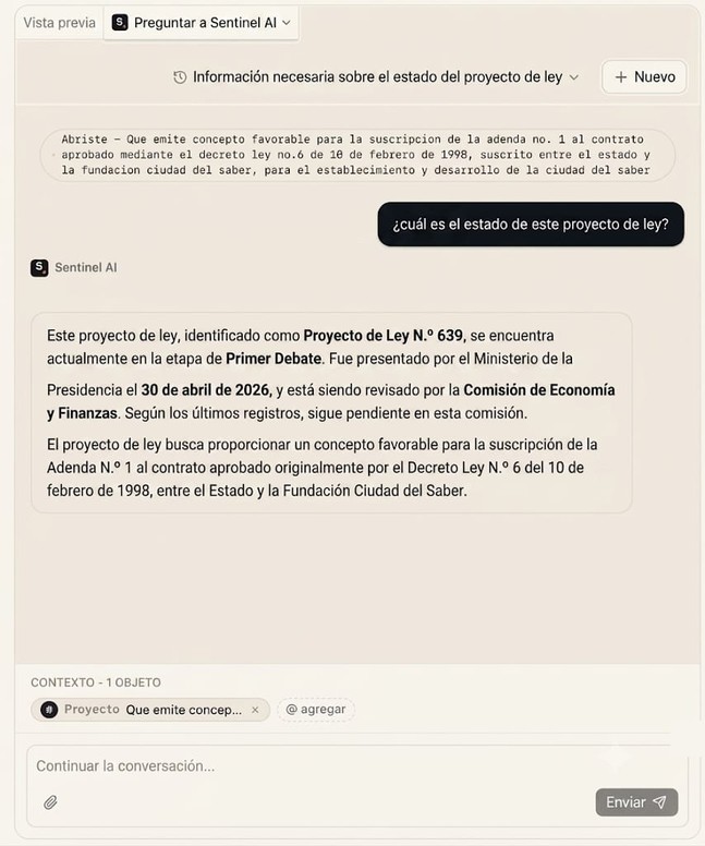 Sentinel AI: resumen estructurado de una sesión con herramientas verificables