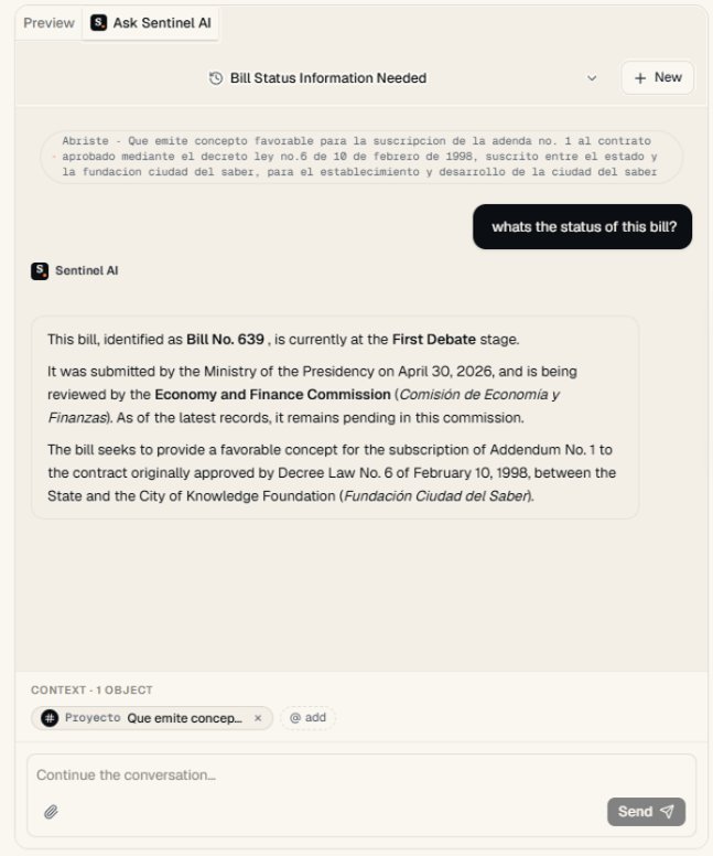 Sentinel AI: resumo estruturado de uma sessão com ferramentas verificáveis